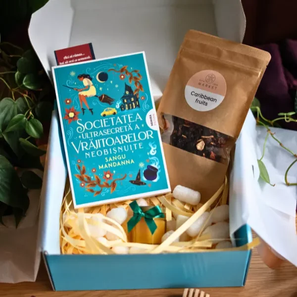 Imagine cu cutia cadou Societatea ultrasecreta a vrajitoarelor
